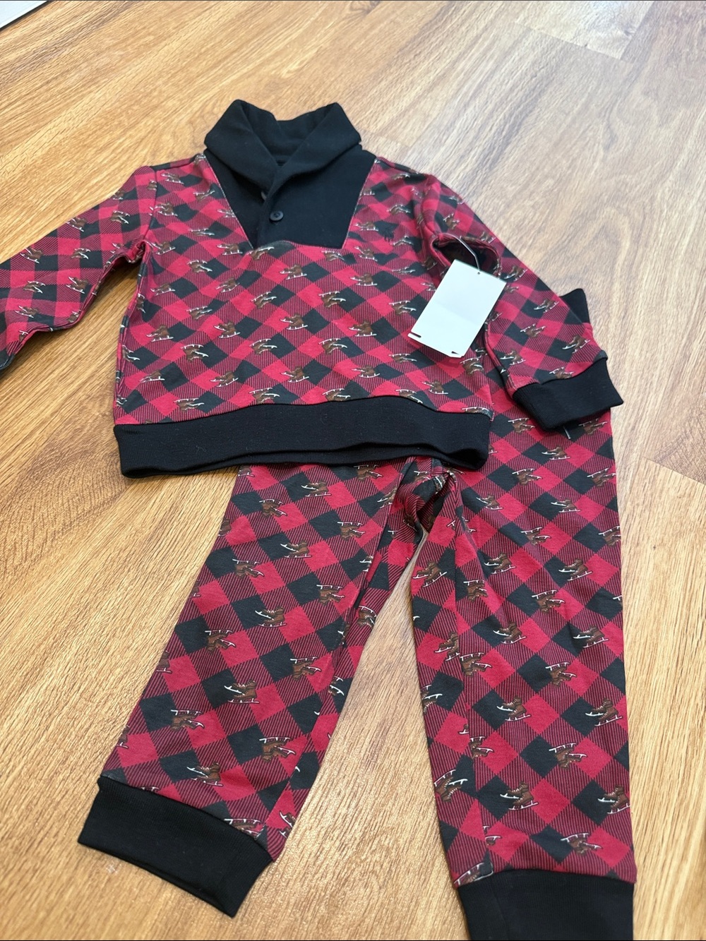 Ralph Lauren Polo Plaid Kids 2 piece Set NEW top bottom shirt pants sz 18 months